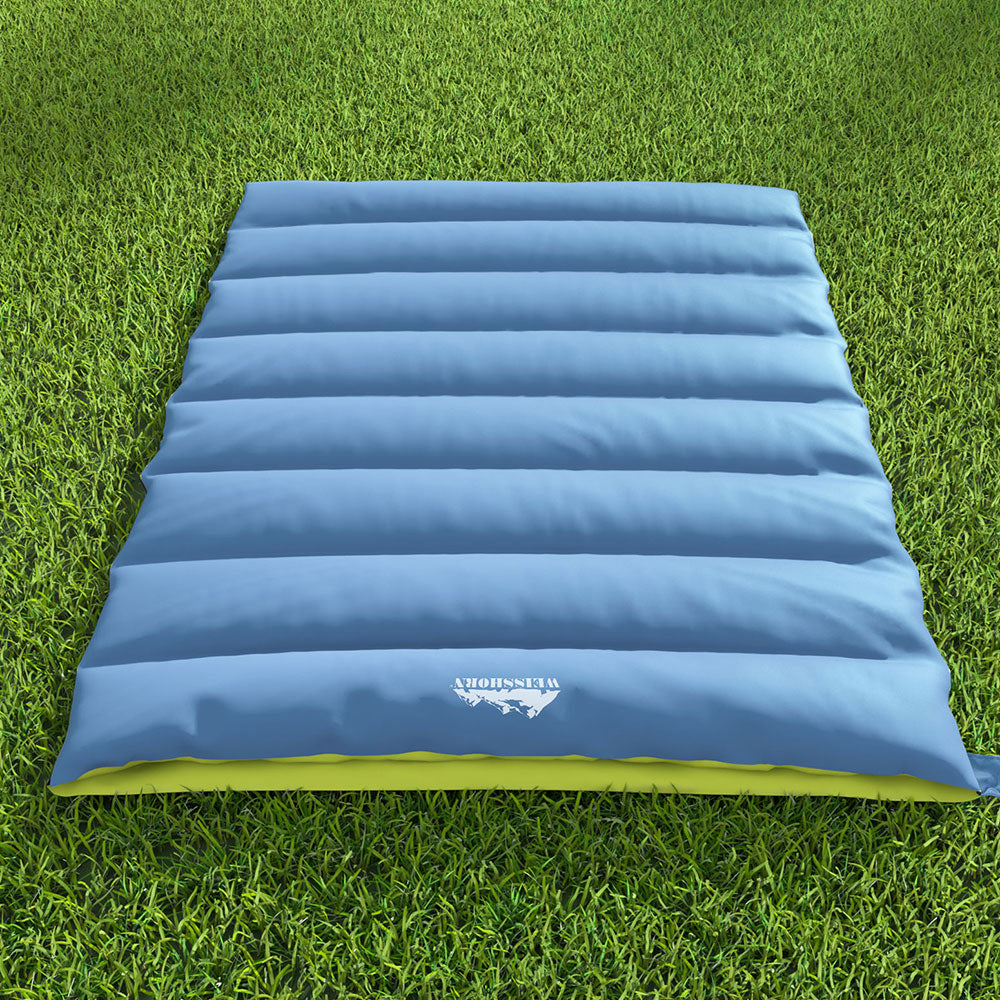 Weisshorn Double Sleeping Bag Thermal Camping Hiking Grey -5°C