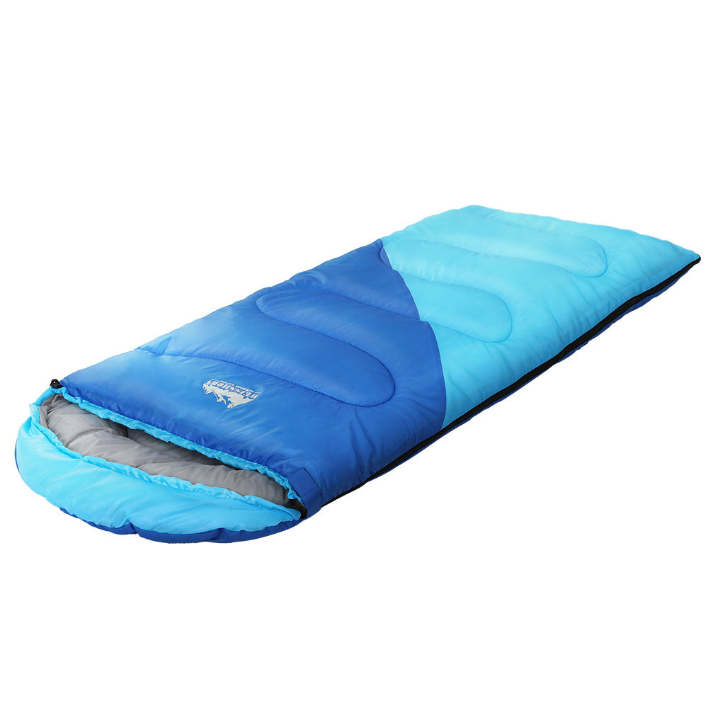Weisshorn Kids Single Sleeping Bag 172cm Thermal Camping Blue