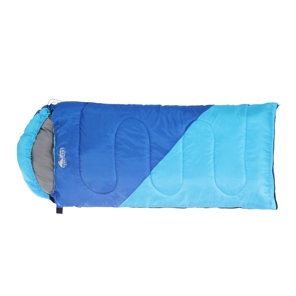 Weisshorn Kids Thermal Sleeping Bag 172cm Blue Camping Hiking