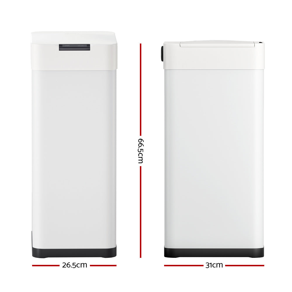 Devanti 50L Motion Sensor Bin Automatic White