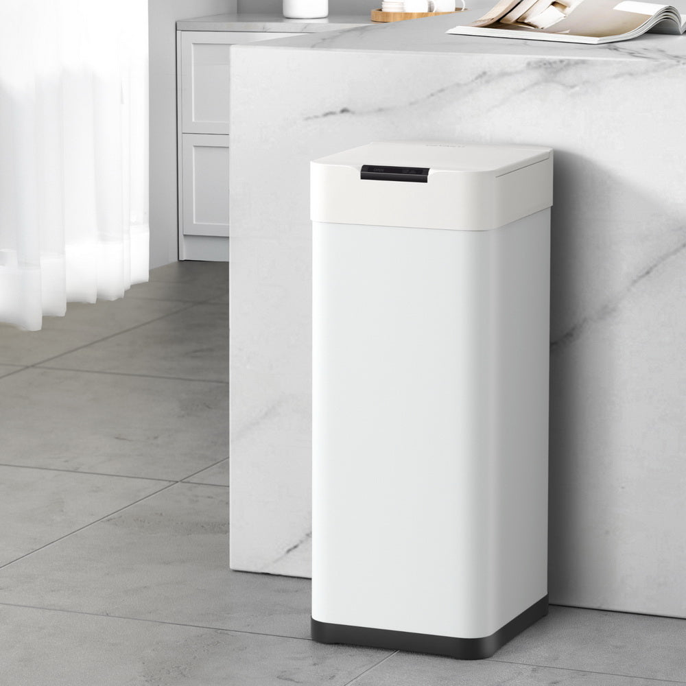 Devanti 50L Motion Sensor Bin Automatic White