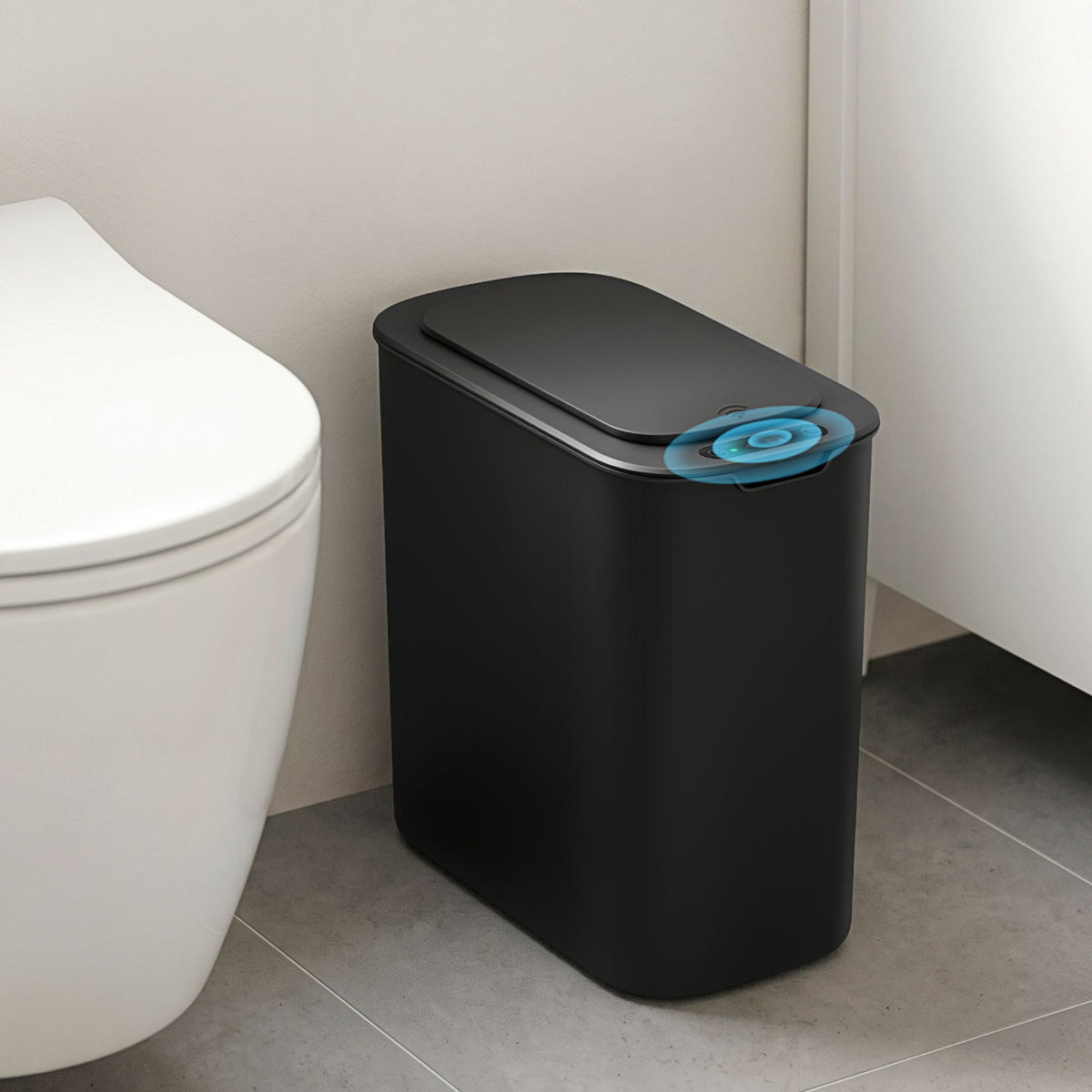 Devanti Touchless Motion Sensor Bin 11L Black Slim Kitchen Bin