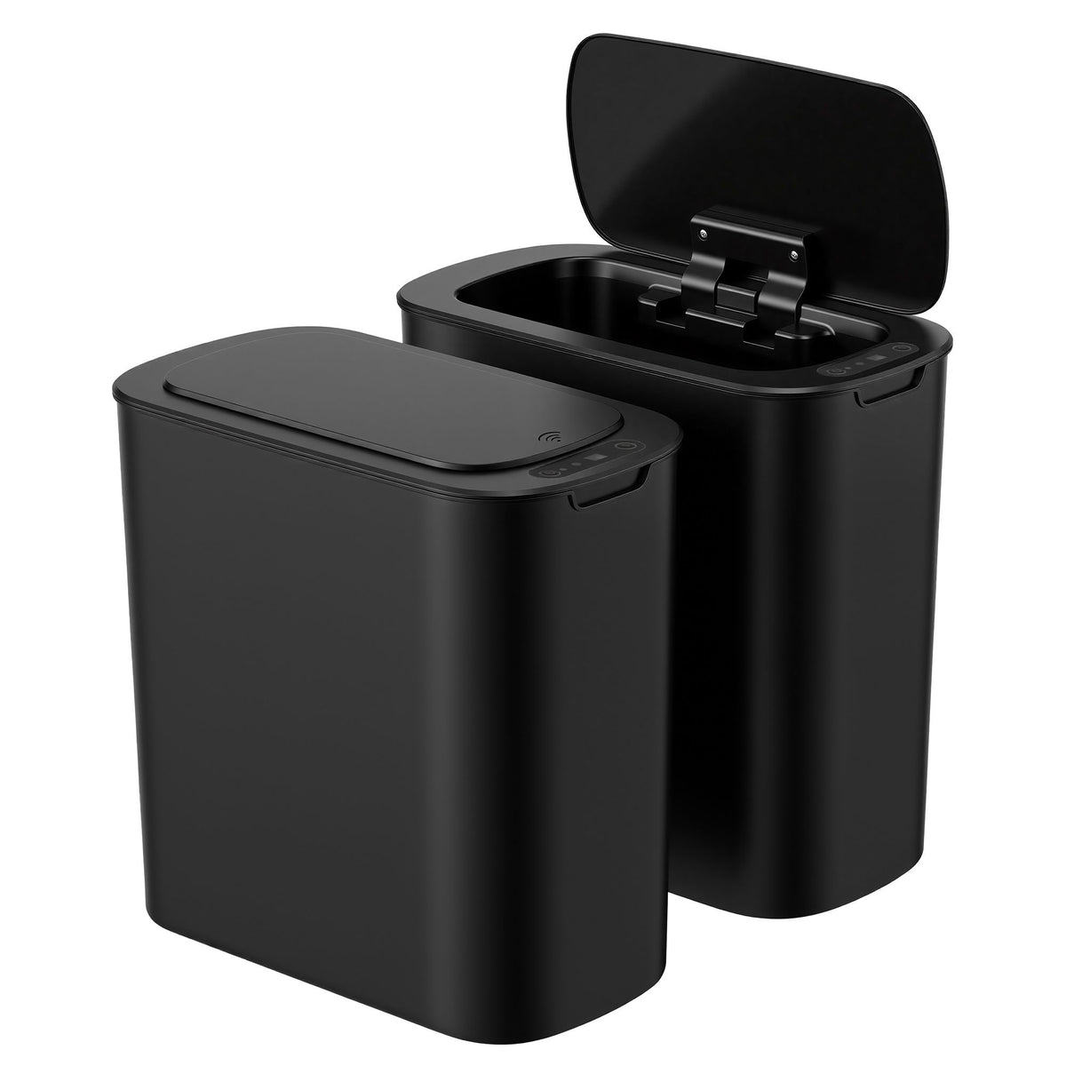 Devanti Motion Sensor Kitchen Bin 2 Pack 11L Black Slim Rubbish Bin