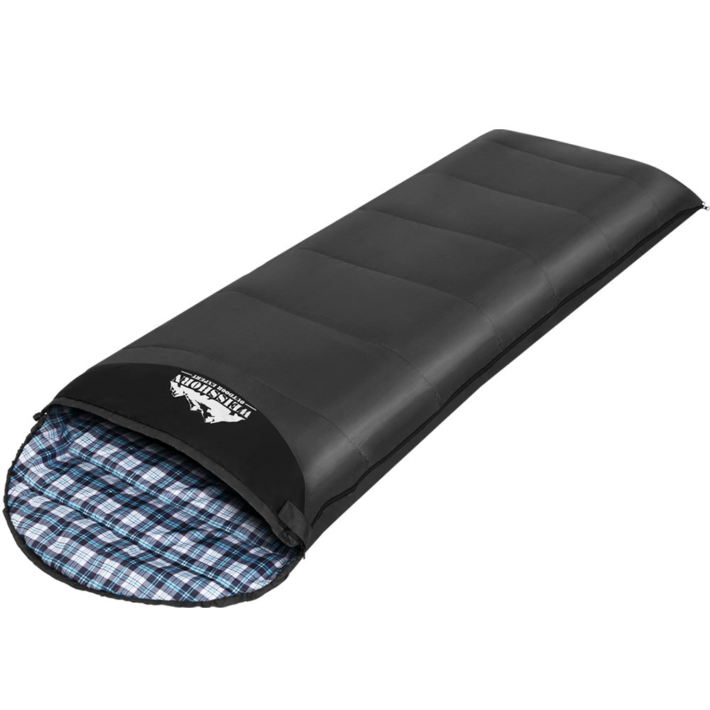 Weisshorn Single Thermal Camping Sleeping Bag 0°C Grey