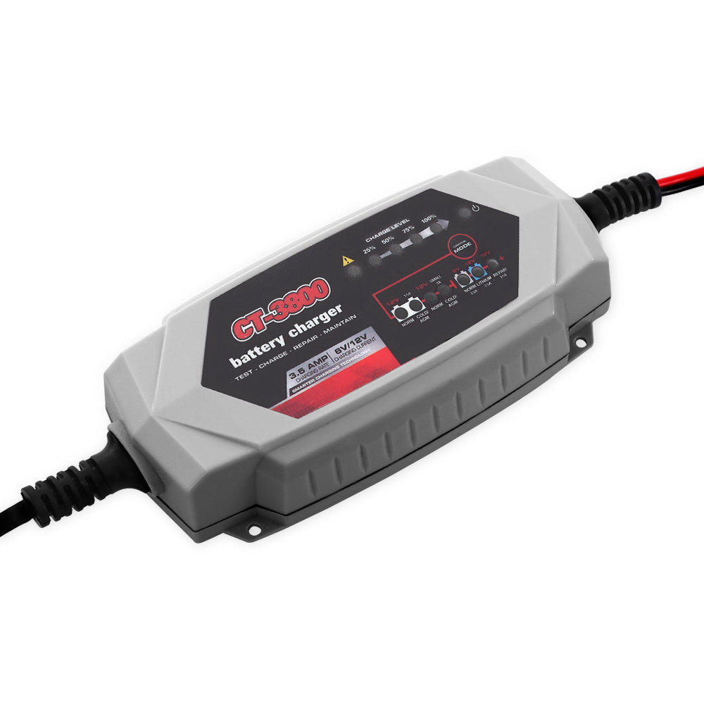 CT-3800 Automatic Car Battery Charger 12V 6V 3.5A AGM