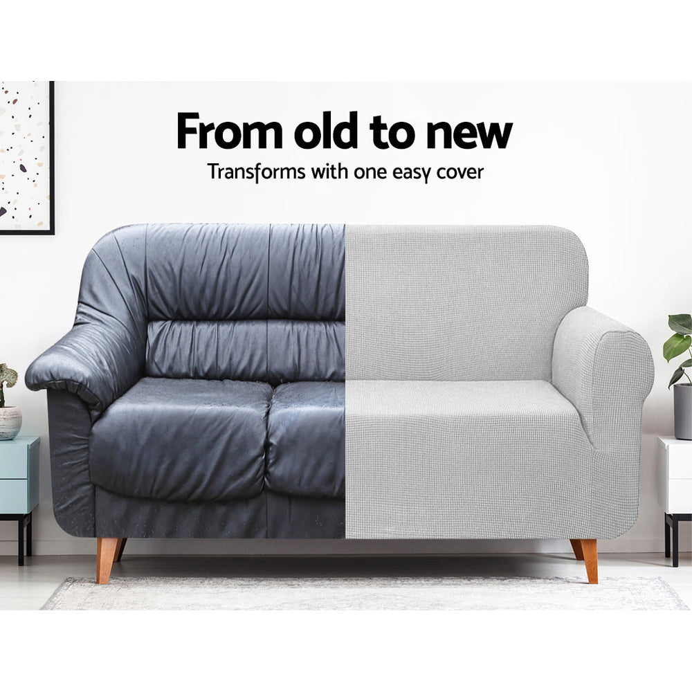 Artiss 3 Seater Sofa Cover High Stretch Grey