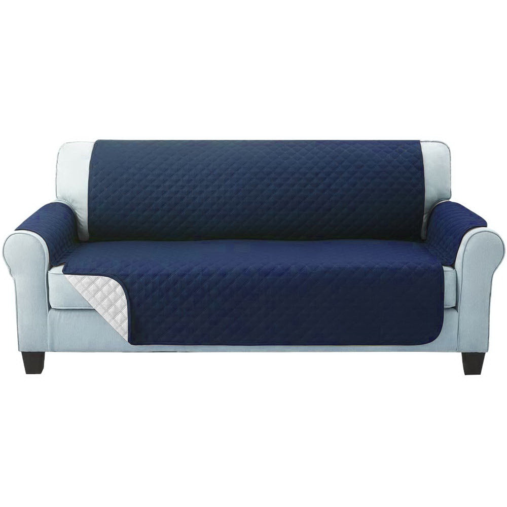 Artiss 3-Seater Quilted Sofa Cover Navy