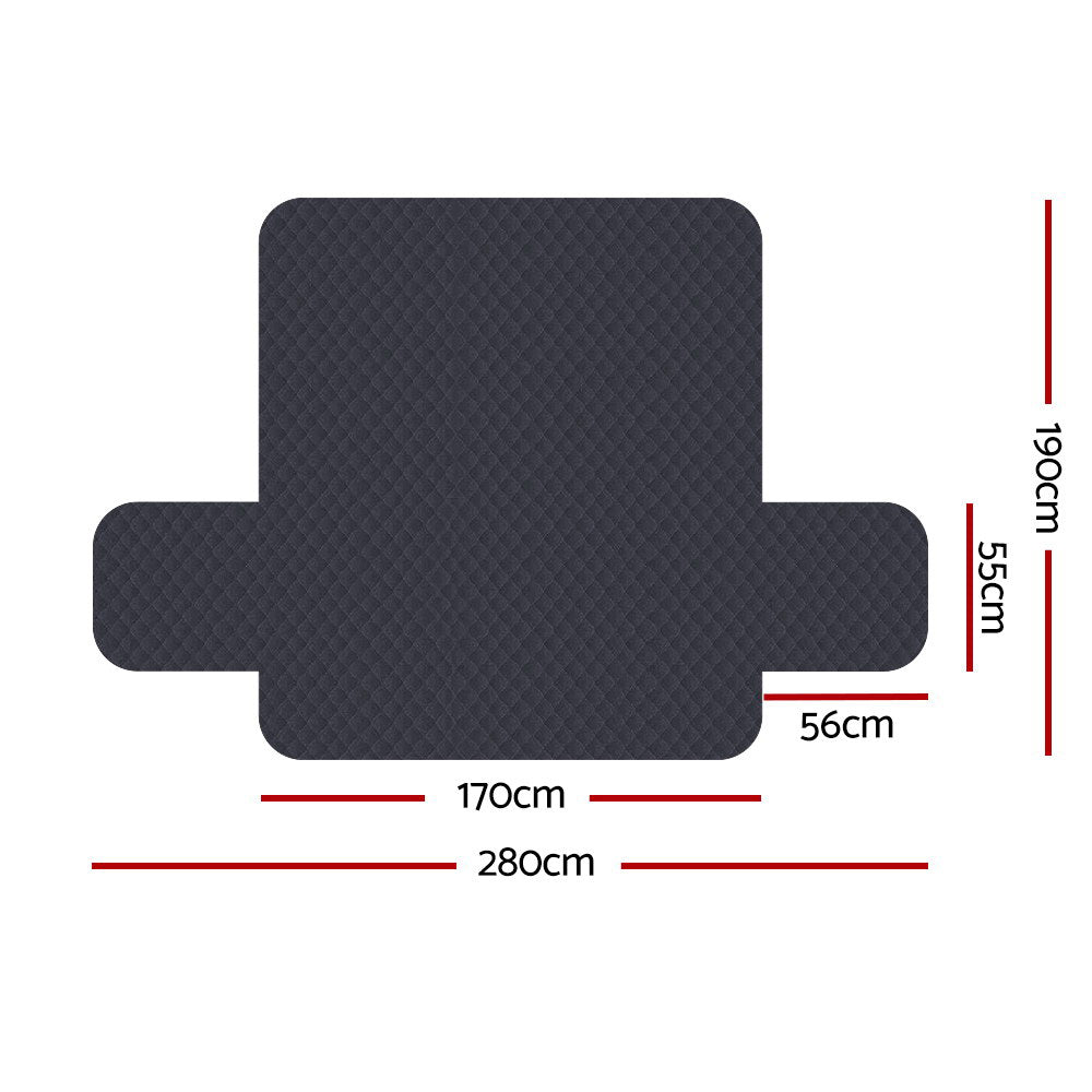 Artiss 3-Seater Sofa Cover Water Resistant Dark Grey