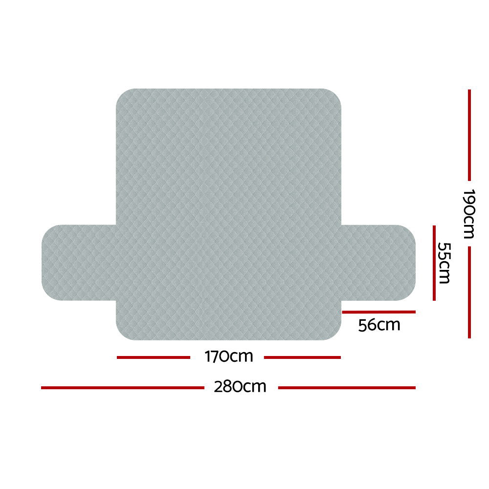 Artiss 3-Seater Sofa Cover Water Resistant Grey
