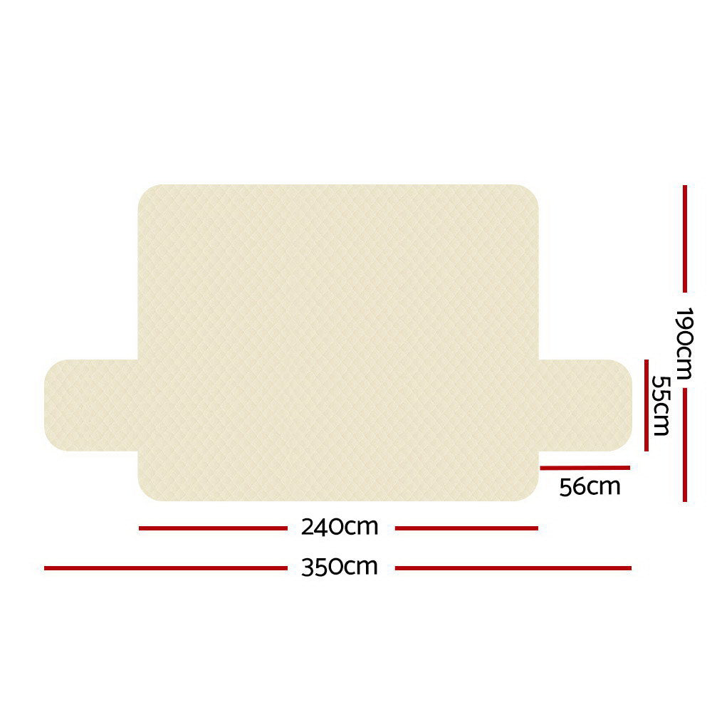Artiss 4-Seater Sofa Cover Water-Resistant Beige