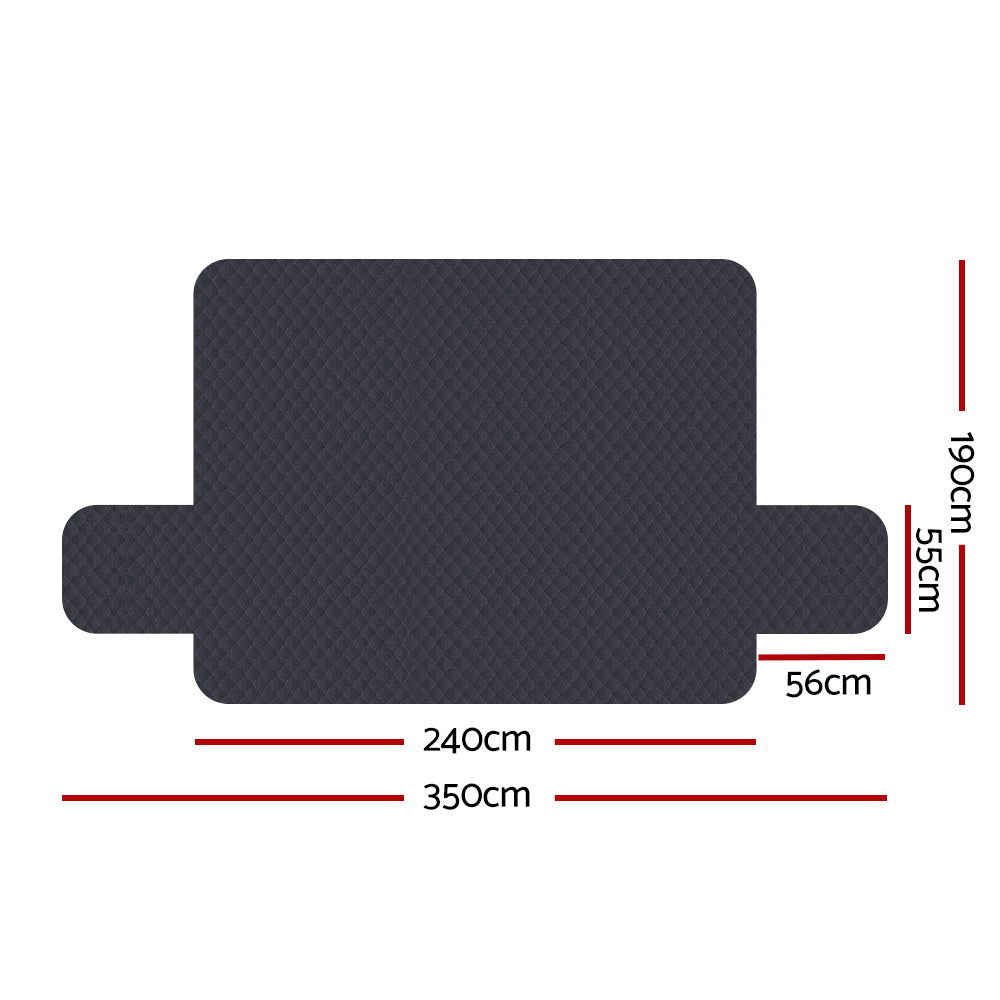 Artiss 4-Seater Sofa Cover Water-Resistant Dark Grey