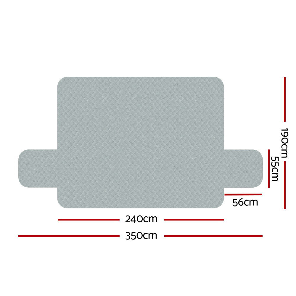 Artiss 4-Seater Sofa Cover Water-Resistant Grey