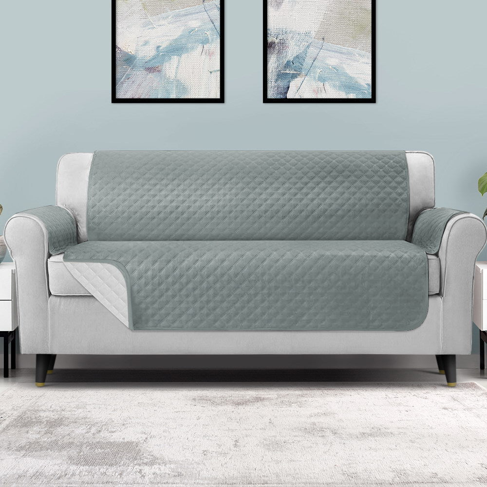 Artiss 4-Seater Sofa Cover Water-Resistant Grey