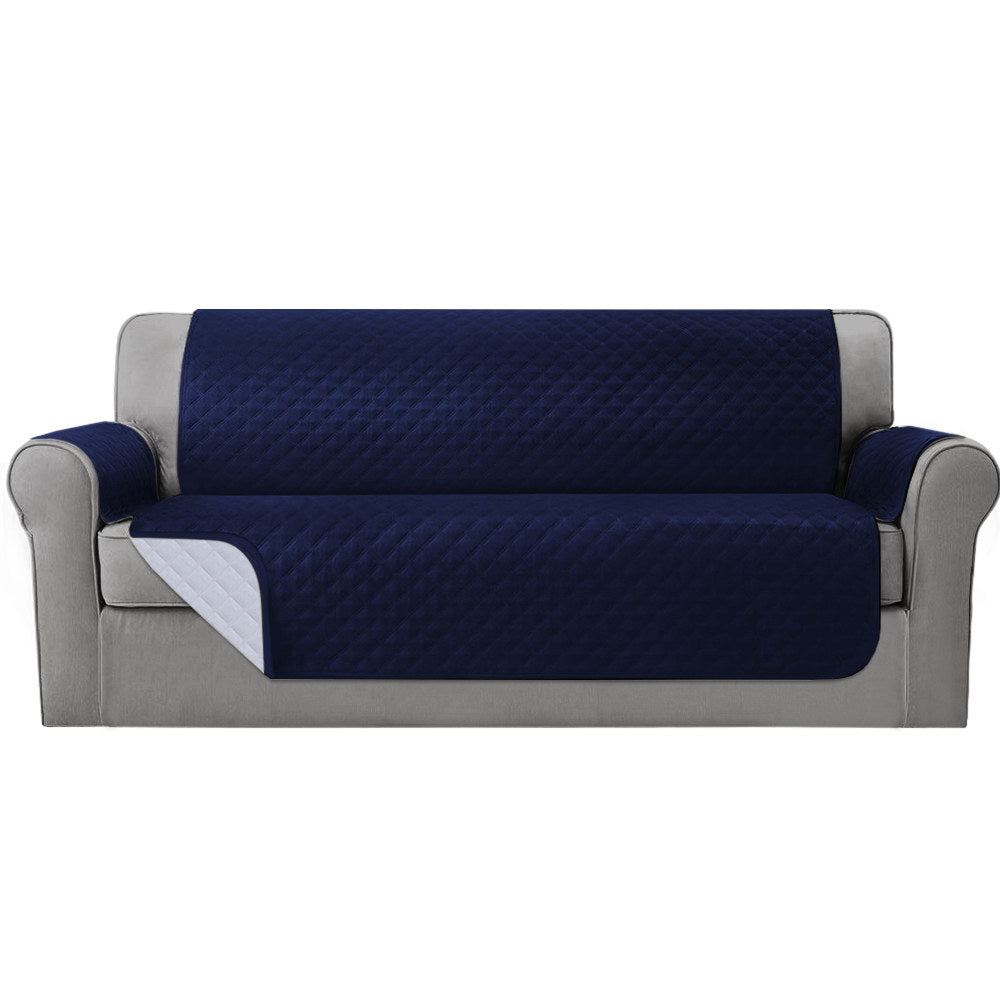 Navy 4-Seater Sofa Cover Water Resistant Quilted