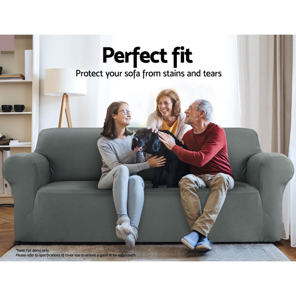 Artiss 2 Seater Stretch Sofa Cover Grey