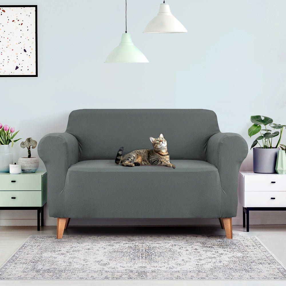 Artiss 2 Seater Stretch Sofa Cover Grey