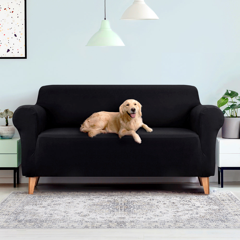 Artiss 3 Seater Stretch Sofa Cover Black