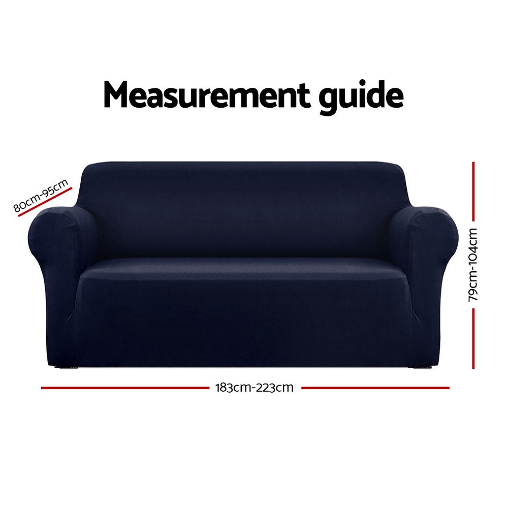 Artiss 3 Seater Stretch Sofa Cover Navy