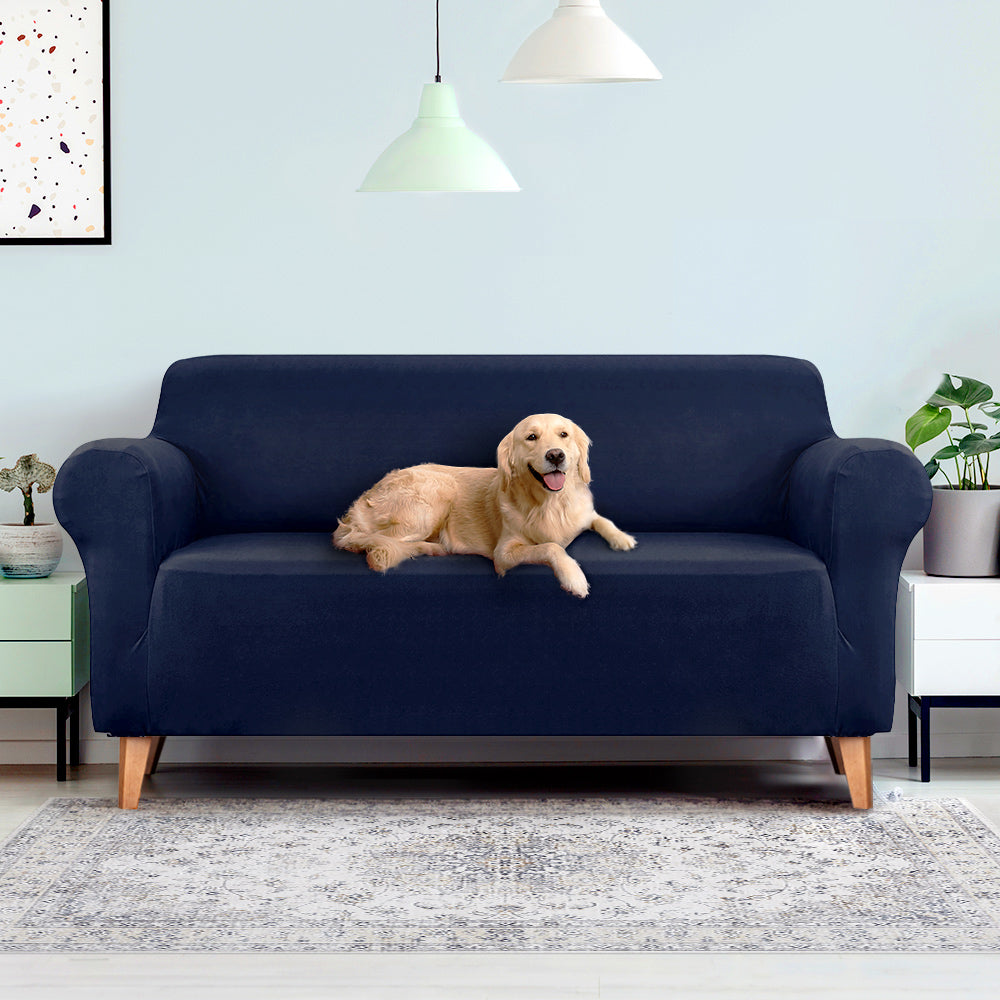 Artiss 3 Seater Stretch Sofa Cover Navy