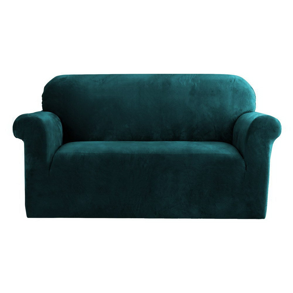 Artiss 2 Seater Velvet Couch Cover Agate Green