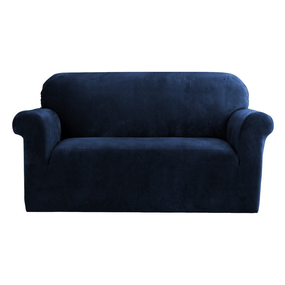 Artiss 2-Seater Velvet Sofa Cover Sapphire