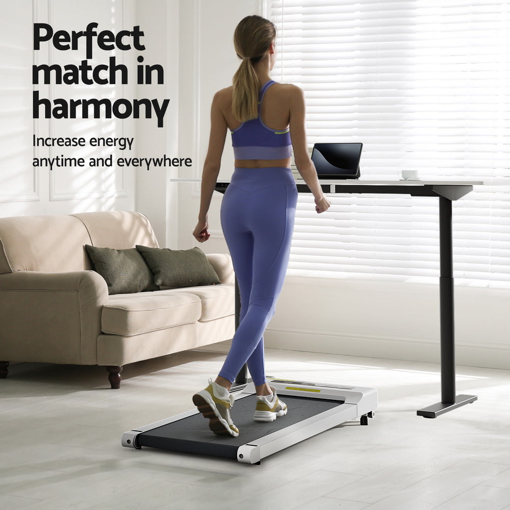 Artiss 360mm Treadmill Automatic Standing Desk with Electric Walking Pad White