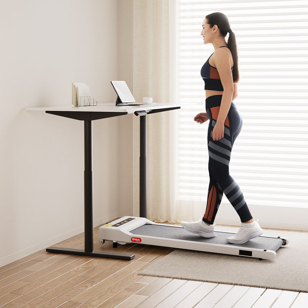 Artiss 360mm Treadmill Automatic Standing Desk with Electric Walking Pad White