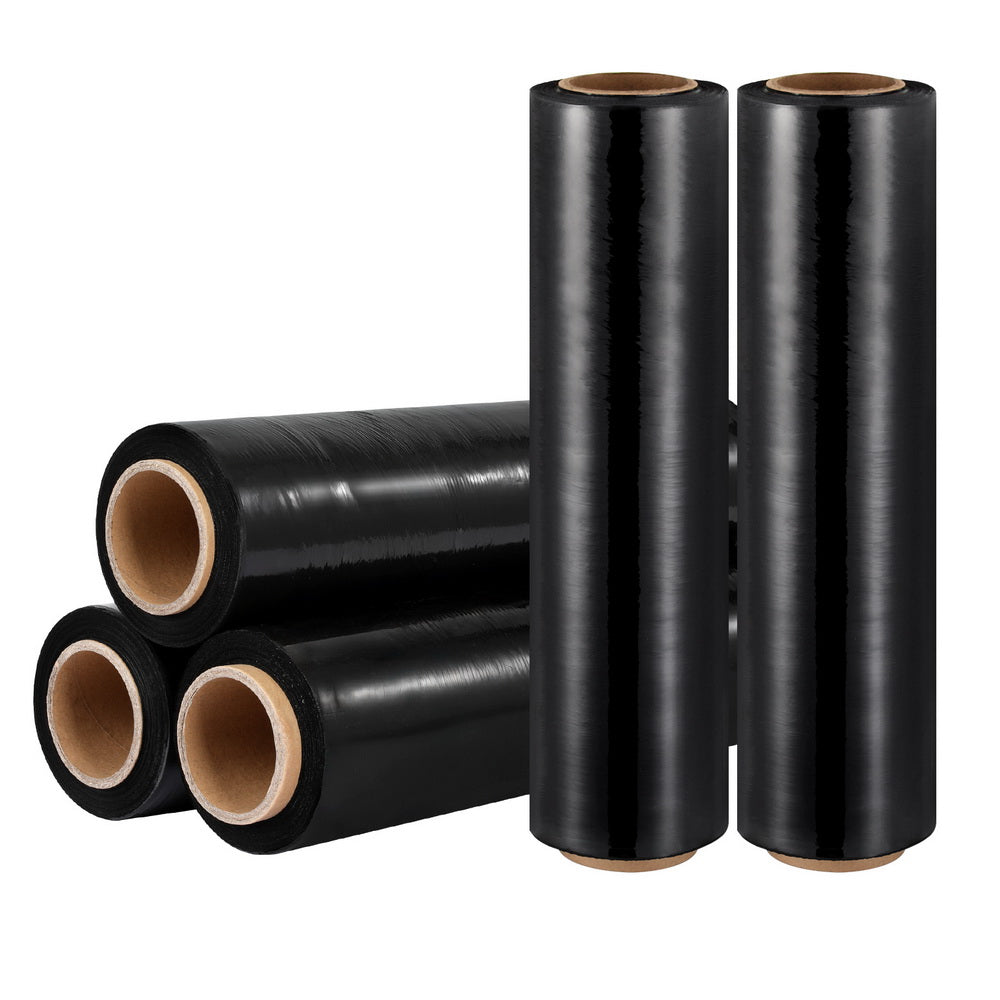 500mm x 400m Black Stretch Film Pallet Wrap 5 Rolls