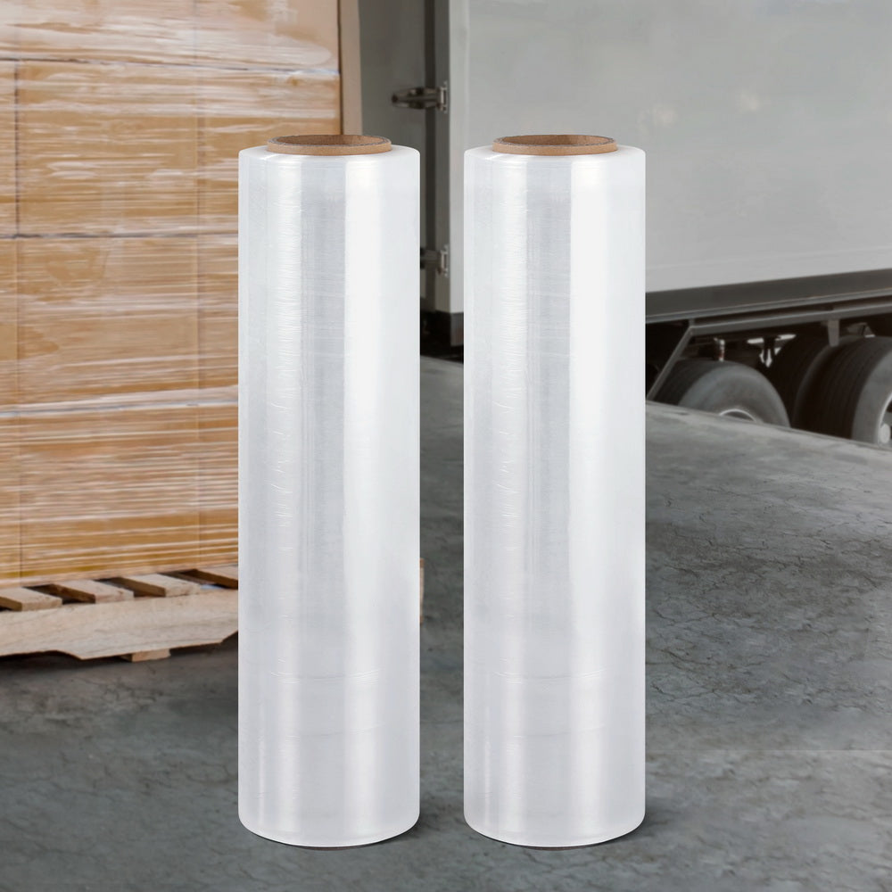 500mm x 400m Stretch Film Pallet Shrink Wrap 2 Rolls Clear