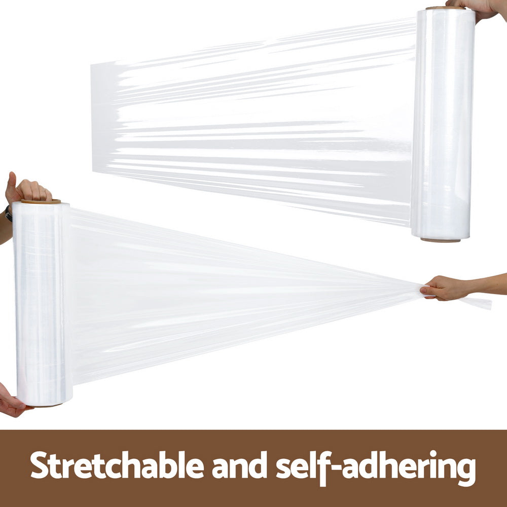 500mm x 400m Stretch Film Pallet Wrap 6 Rolls Clear