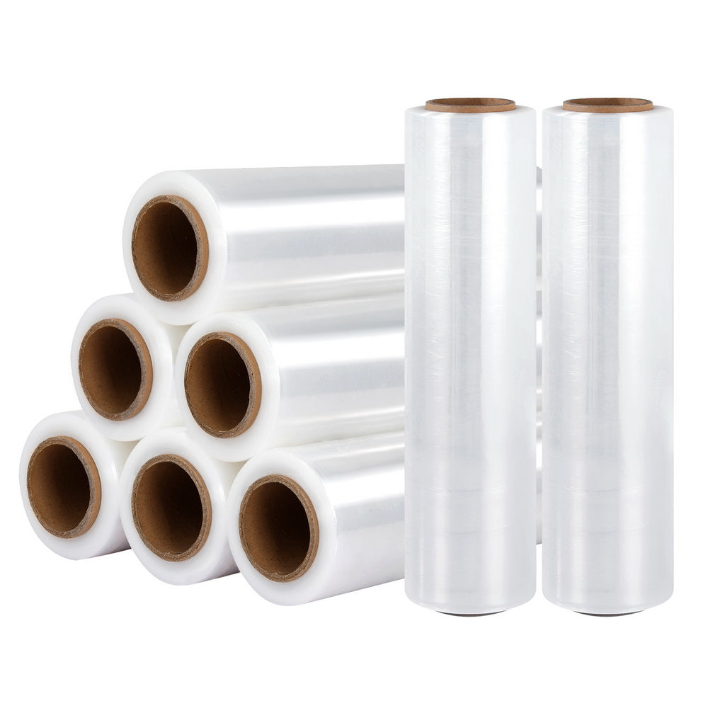 500mm x 400m Clear Stretch Film Pallet Wrap 8 Rolls