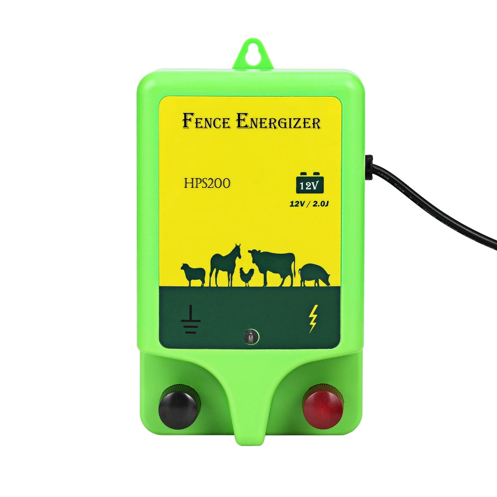 Giantz 18km Electric Fence Energiser 1.56J Battery-Powered Green