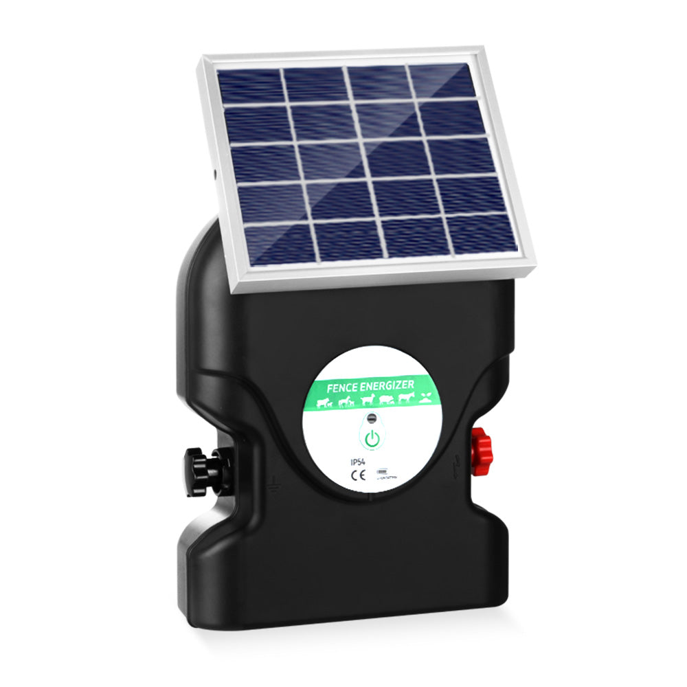 Giantz 20km Solar Electric Fence Energiser 1.2J Waterproof