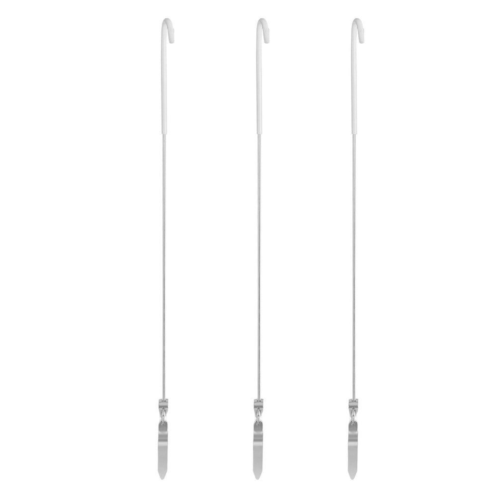 Giantz 104CM Steel Pigtail Electric Fence Posts Silver/White (20 Pack)