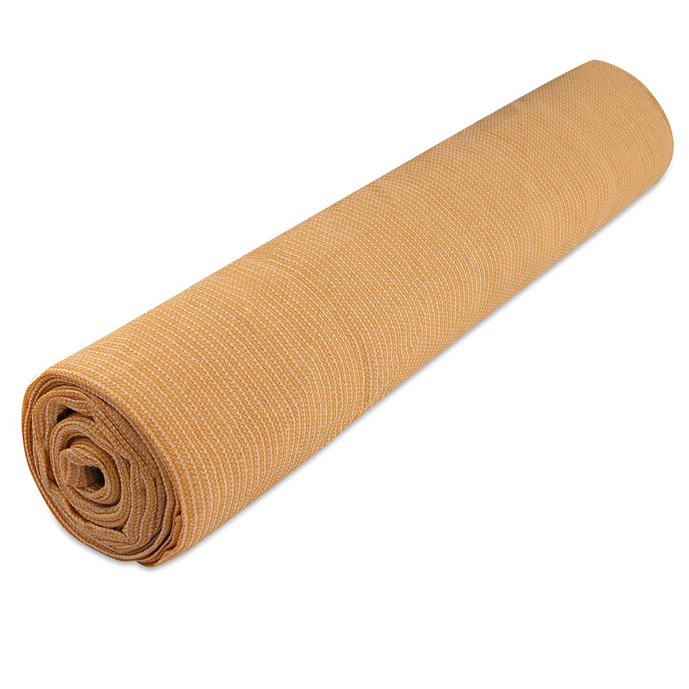 Instahut 3.66x10m Heavy Duty Shade Cloth 70% Block Sandstone