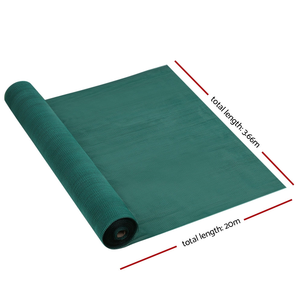 Instahut 3.66x20m Shade Cloth Heavy Duty Green 30% UV Block