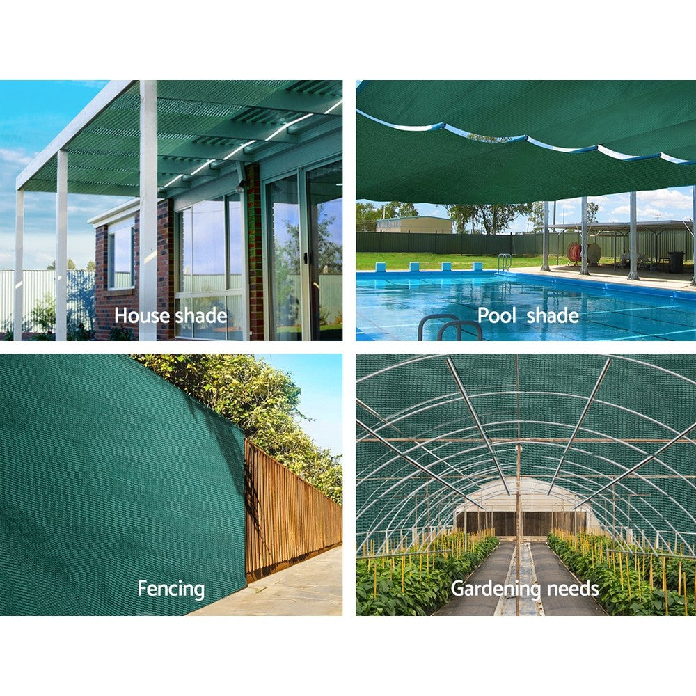 Instahut 3.66x20m Shade Cloth Heavy Duty Green 30% UV Block