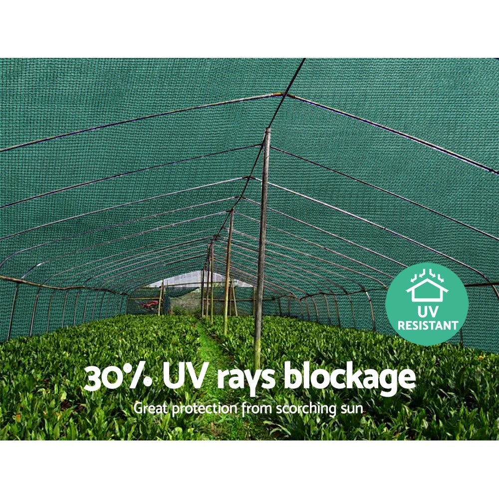 Instahut Heavy Duty Shade Cloth 3.66x30m 30% UV Block Green
