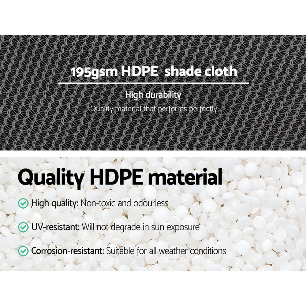 Instahut 3.66x30m Heavy Duty Shade Cloth 90% UV Block White