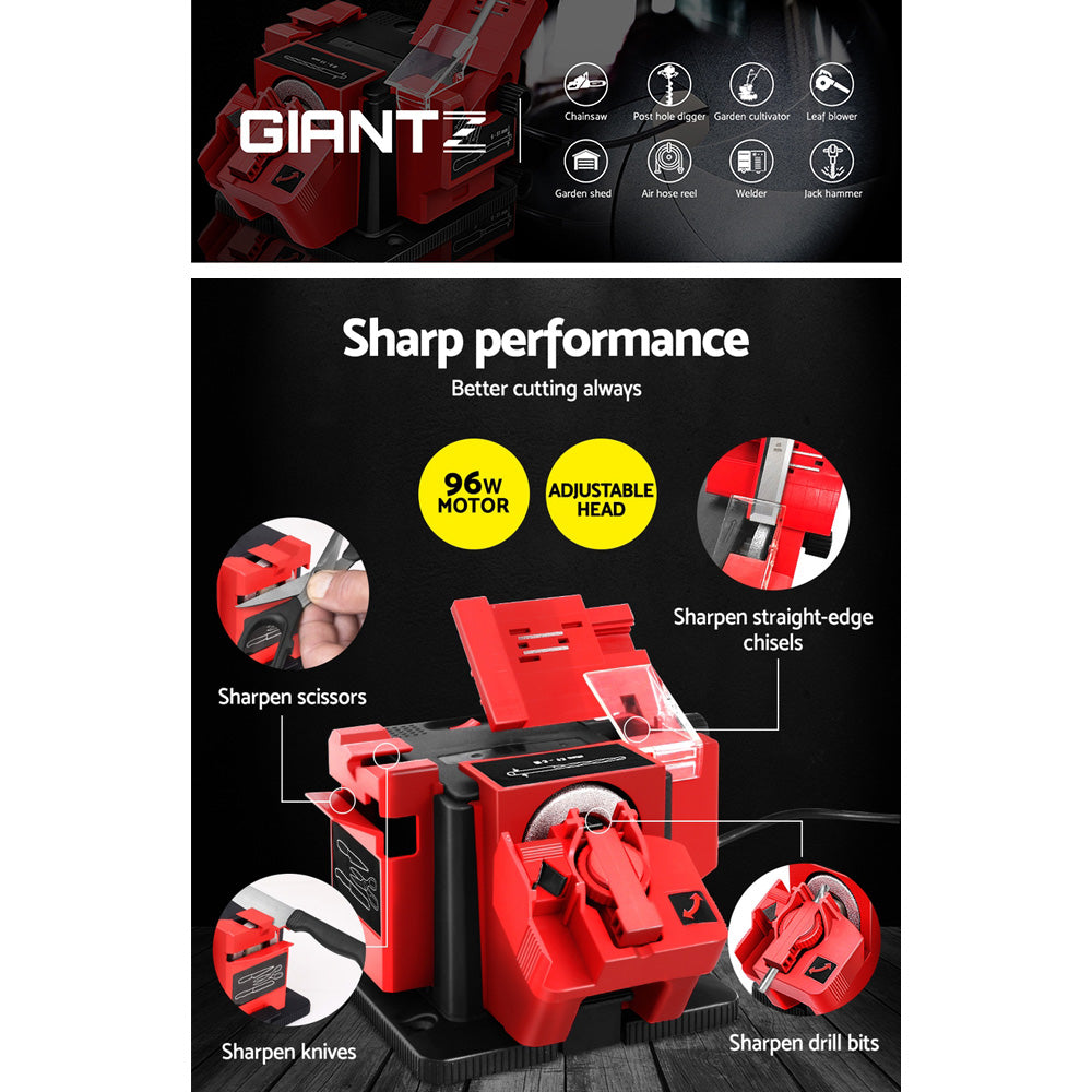 GIANTZ 96W Electric Tool Sharpener for Drill Bit, Knife, Scissor, Chisel, Planer