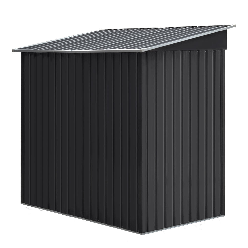 Giantz 1.94x1.21M Metal Garden Shed Grey Sliding Door