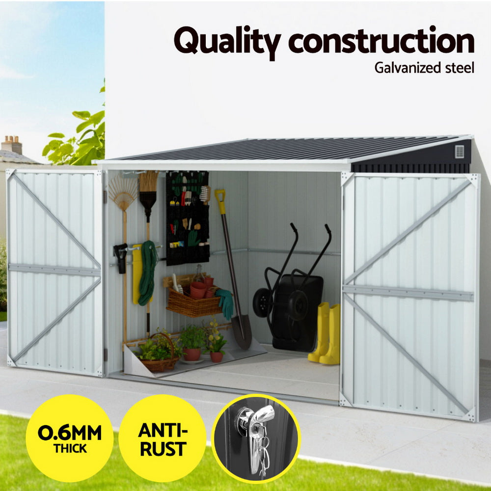 Giantz 2.06x2.03M Garden Shed Outdoor Storage Grey