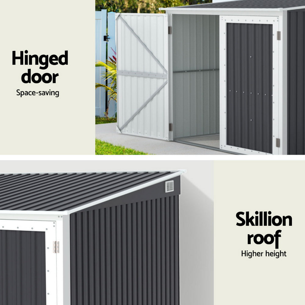 Giantz 2.06x2.03M Garden Shed Outdoor Storage Grey