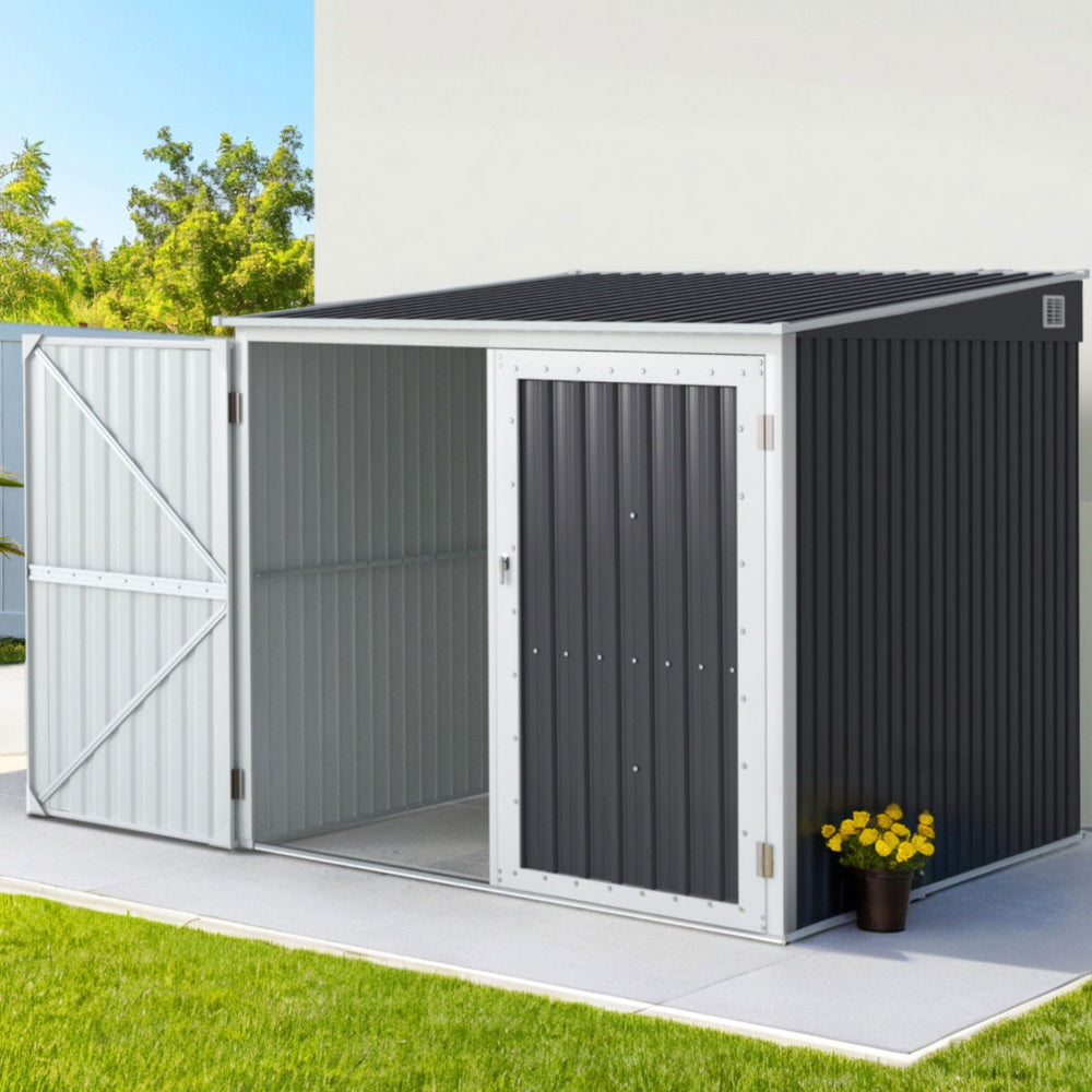 Giantz 2.06x2.03M Garden Shed Outdoor Storage Grey