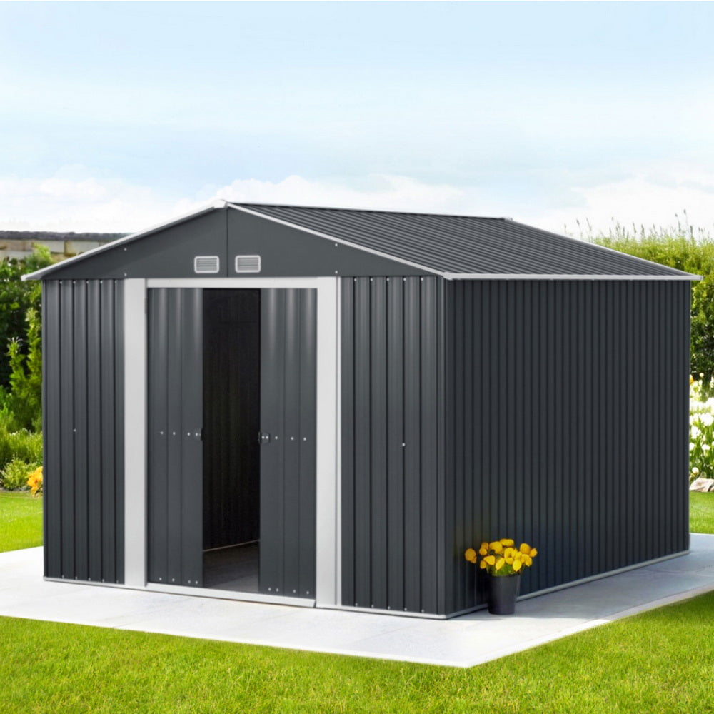 Giantz 3x3M Garden Shed Outdoor Storage Workshop Grey