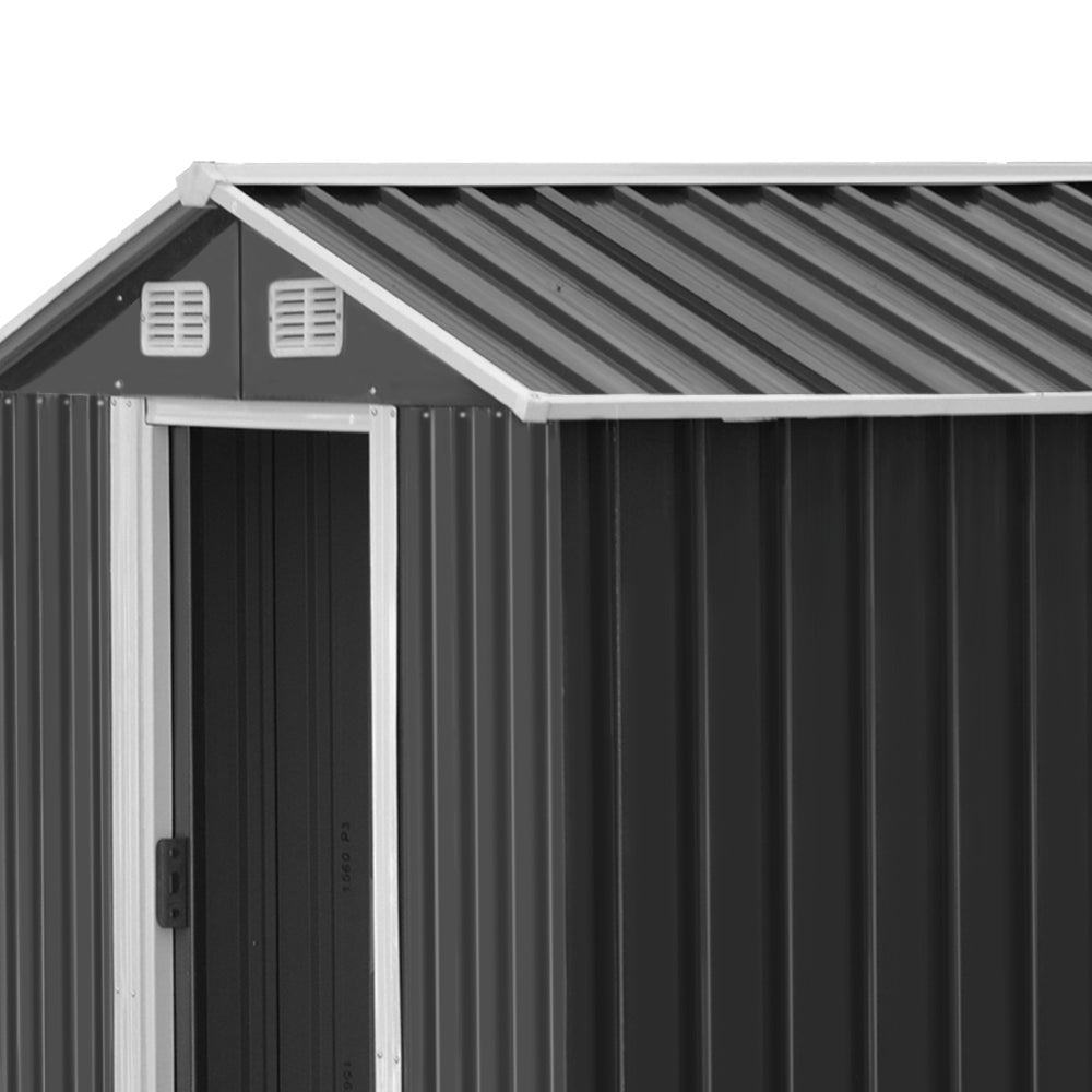 Giantz 2.6x3.9M Metal Garden Shed Outdoor Storage Workshop Grey