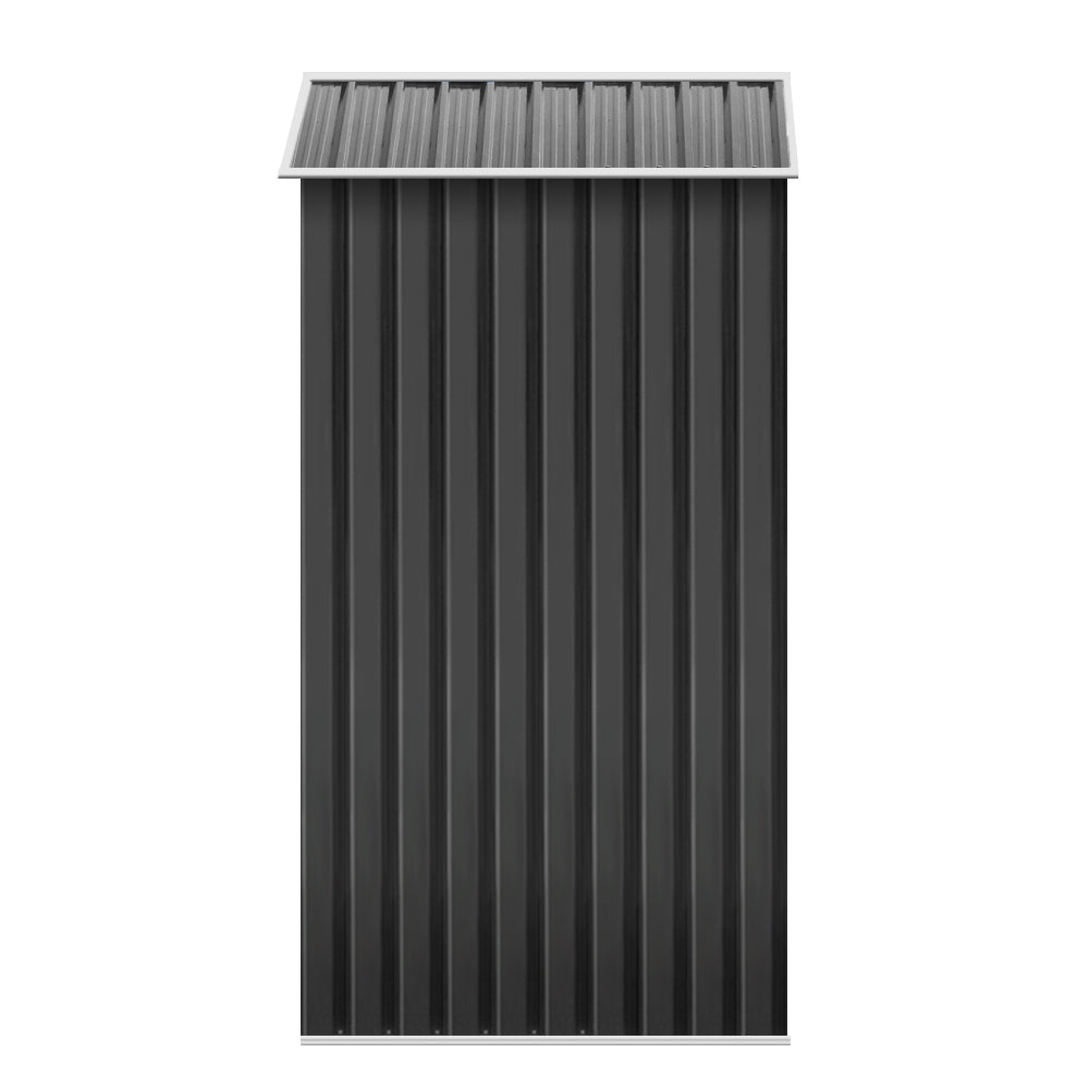 Giantz 1.96x1.32M Metal Garden Shed Grey Sliding Door