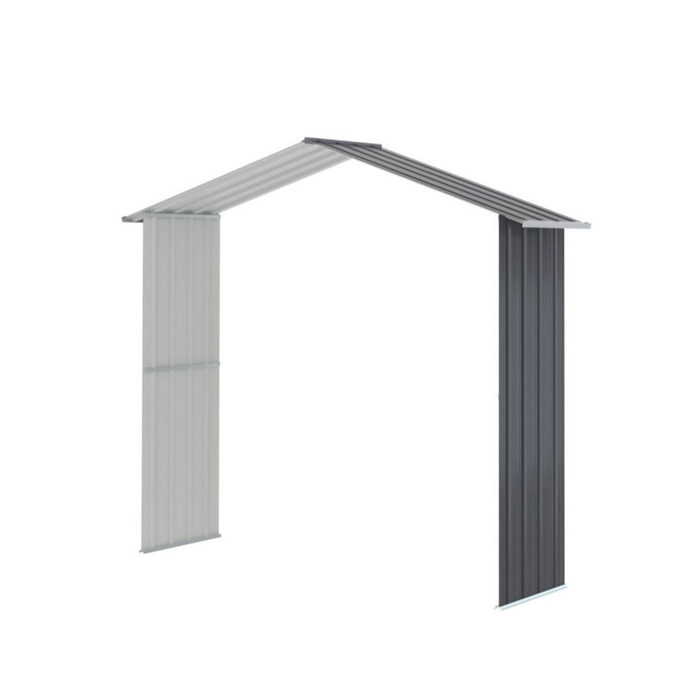 Giantz Garden Shed Extension Kit Galvanized Steel Grey