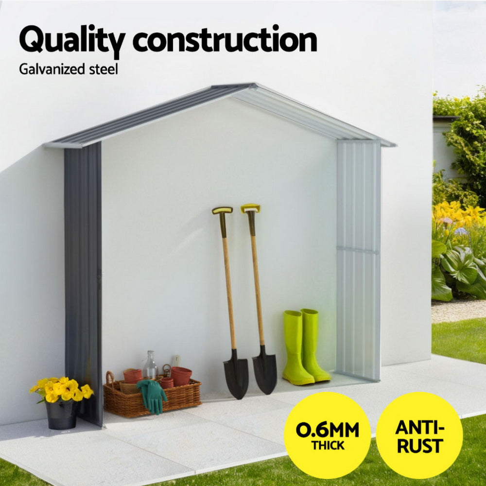 Giantz Garden Shed Extension Kit Galvanized Steel Grey
