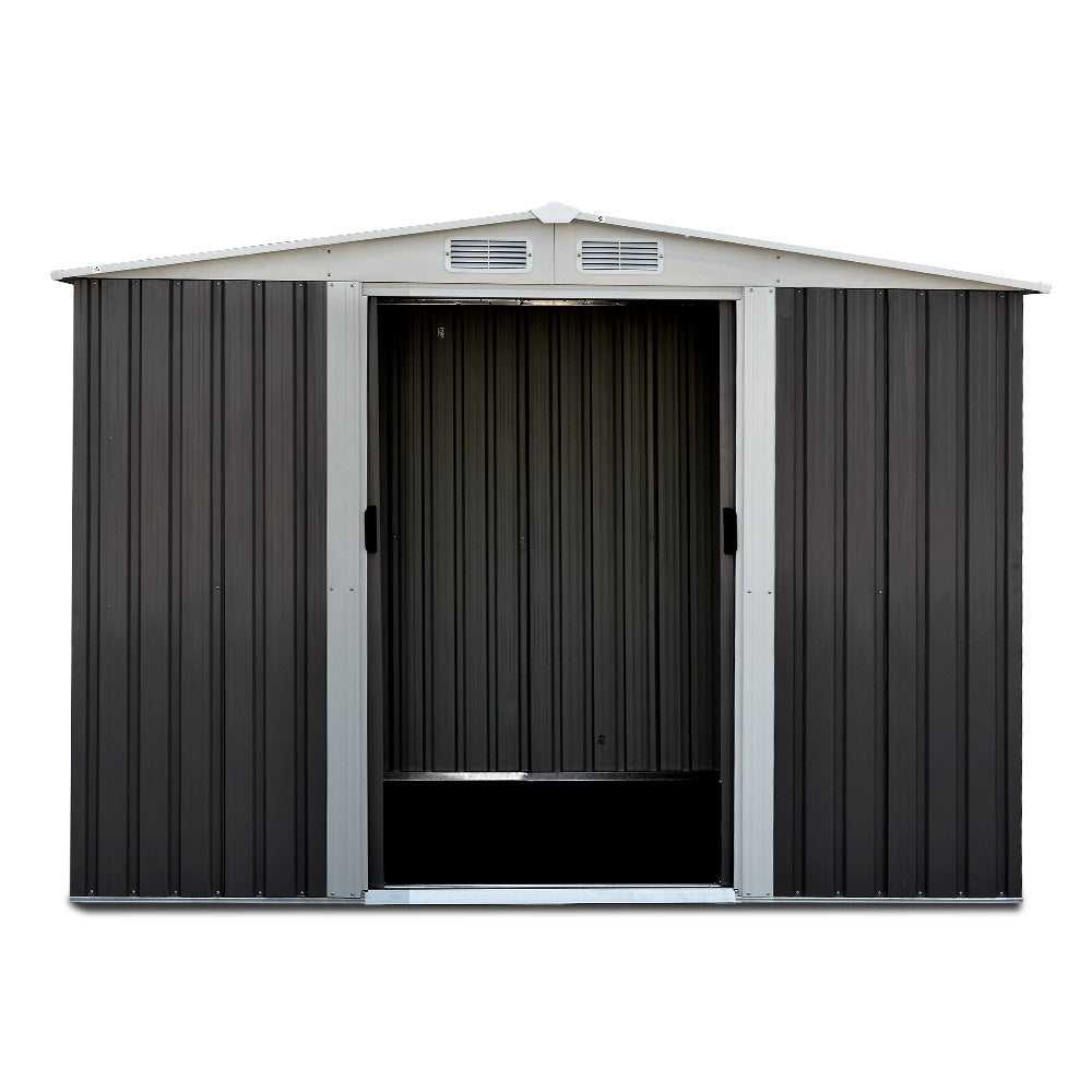 Giantz 2.58x2.07M Metal Garden Shed Outdoor Storage Grey